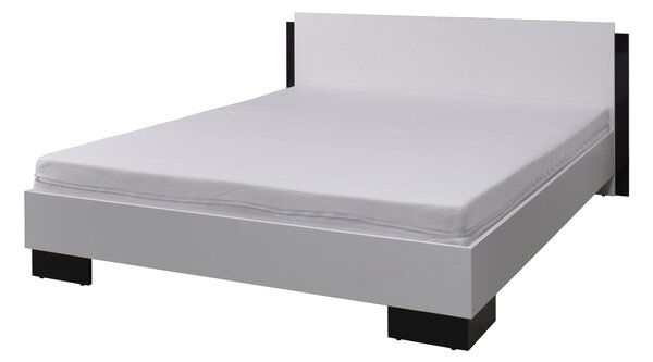 Manželská postel 160 cm Laurenia (černá) (s roštem)