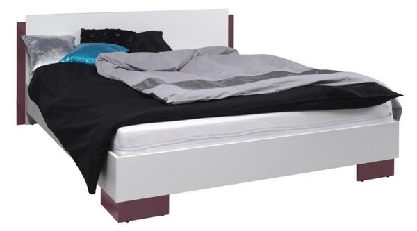 Manželská postel 160 cm Laurenia (fialová) (s roštem)