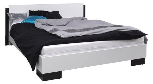 Manželská postel 160 cm Laurenia (černá) (s roštem)