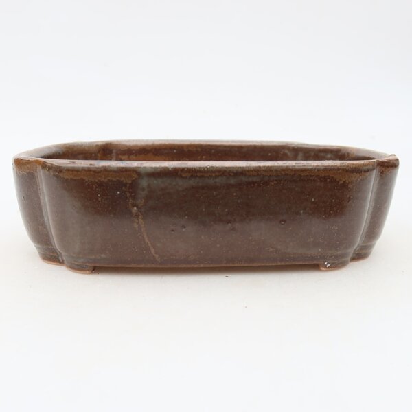 E-bonsai Keramická bonsai miska 16 x 11,5 x 4 cm hnědá
