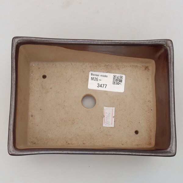 E-bonsai Keramická bonsai miska 16 x 11,5 x 5,5 cm hnědá