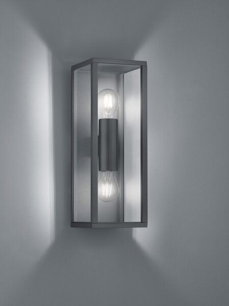 Trio 201860242 venkovní nástěnné svítidlo Garonne 2x40W|E27|IP44