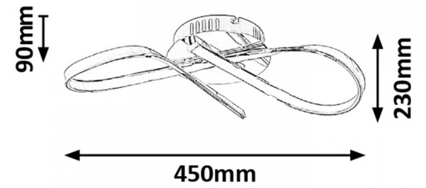 Rabalux 98002187 LED stropní svítidlo Aniela 1x20W | 1600lm | 4000K