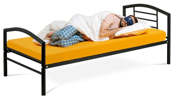 Kovová postel 90 cm černá BED-1900 BK