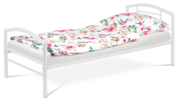 Kovová postel 90 cm bílá BED-1900 WT