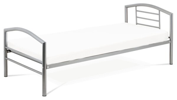 Kovová postel 90 cm stříbrná BED-1900 SIL