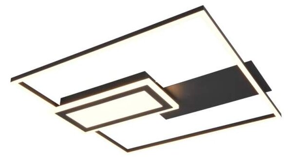 Trio Leuchten R67862932 SPIRO - Moderní LED stropní svítidlo s dálkovým ovladačem v černé barvě, LED 32W, 2700 - 6500K, 50 x 53cm (Ovladačem stmívatelné stropní svítidlo)
