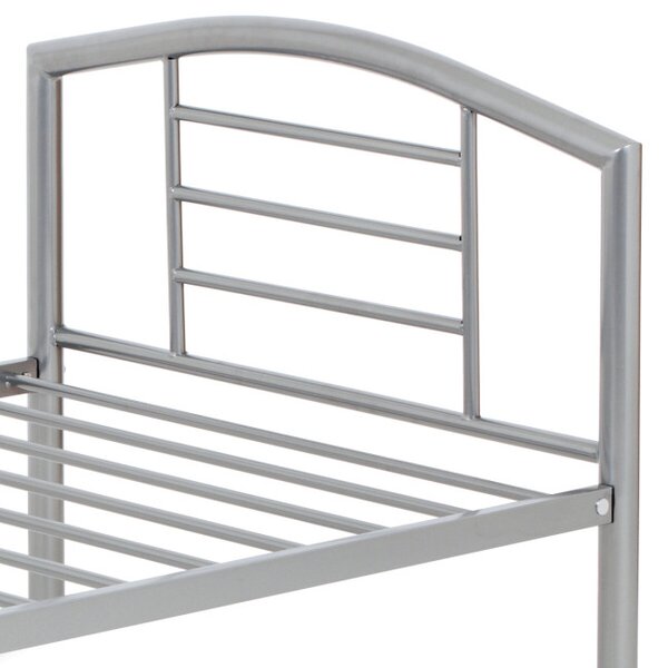 Kovová postel 90 cm stříbrná BED-1900 SIL