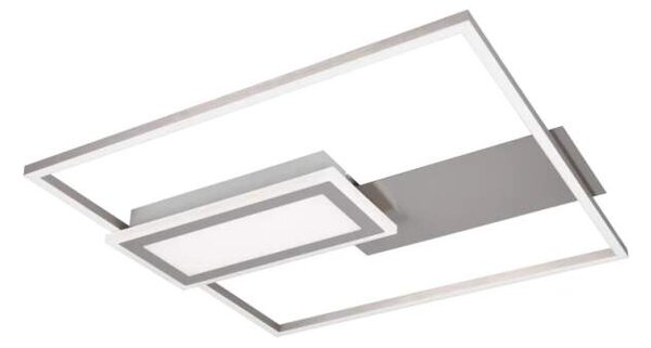 Trio Leuchten R67862907 SPIRO - Moderní LED stropní svítidlo s dálkovým ovladačem v matném niklu, LED 32W, 2700 - 6500K, 50 x 53cm (Ovladačem stmívatelné stropní svítidlo)