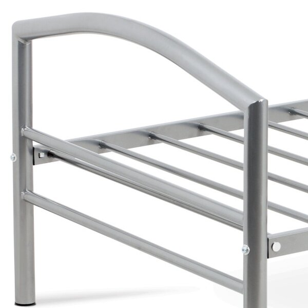 Kovová postel 90 cm stříbrná BED-1900 SIL