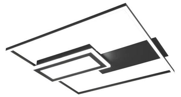 Trio Leuchten R67862932 SPIRO - Moderní LED stropní svítidlo s dálkovým ovladačem v černé barvě, LED 32W, 2700 - 6500K, 50 x 53cm (Ovladačem stmívatelné stropní svítidlo)