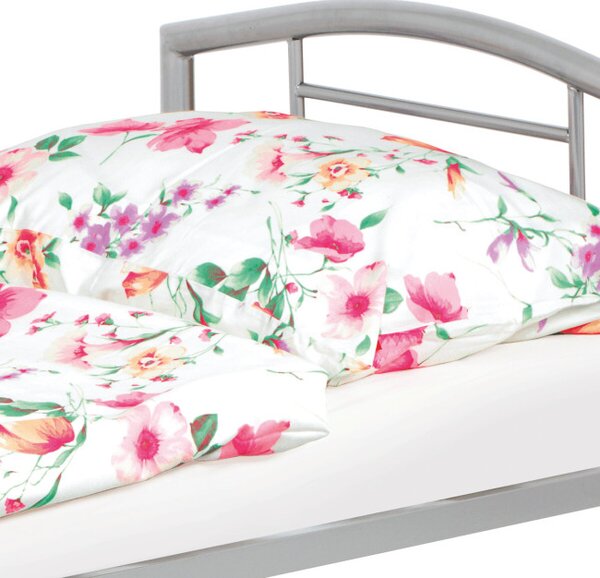 Kovová postel 90 cm stříbrná BED-1900 SIL