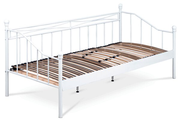 Kovová postel 90 cm bílá BED-1905 WT