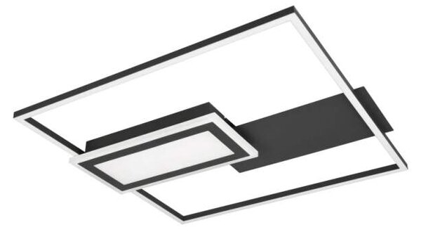 Trio Leuchten R67862932 SPIRO - Moderní LED stropní svítidlo s dálkovým ovladačem v černé barvě, LED 32W, 2700 - 6500K, 50 x 53cm (Ovladačem stmívatelné stropní svítidlo)