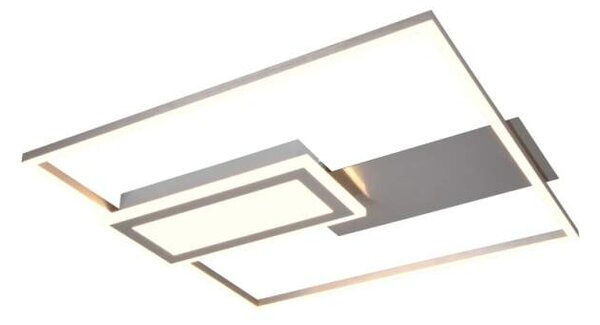 Trio Leuchten R67862907 SPIRO - Moderní LED stropní svítidlo s dálkovým ovladačem v matném niklu, LED 32W, 2700 - 6500K, 50 x 53cm (Ovladačem stmívatelné stropní svítidlo)
