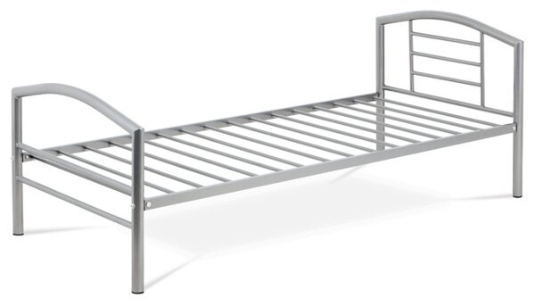 Kovová postel 90 cm stříbrná BED-1900 SIL