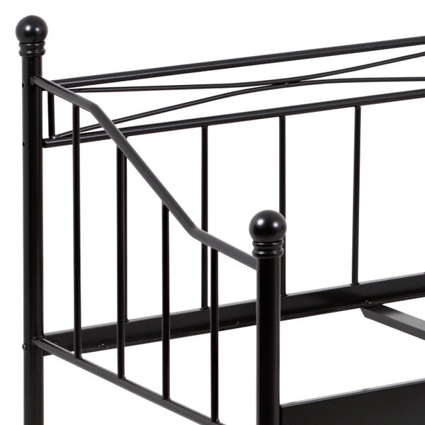 Kovová postel 90 cm černá BED-1905 BK