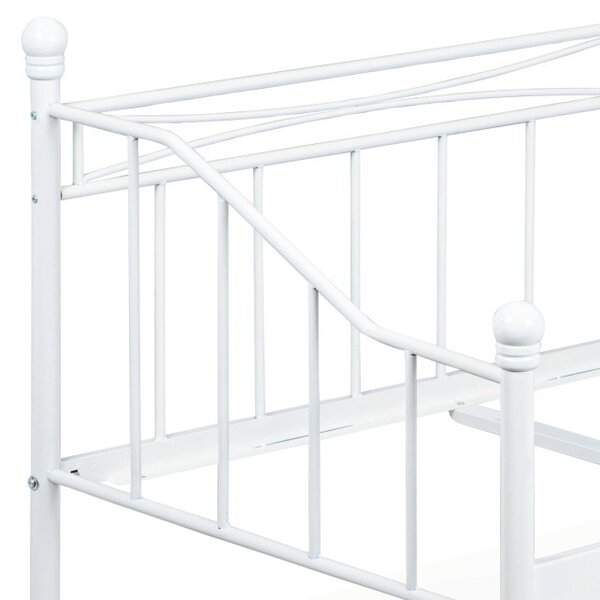 Kovová postel 90 cm bílá BED-1905 WT