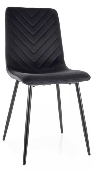 Jídelní židle Freville Velvet, černá