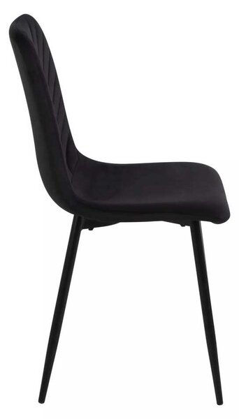 Jídelní židle Freville Velvet, černá