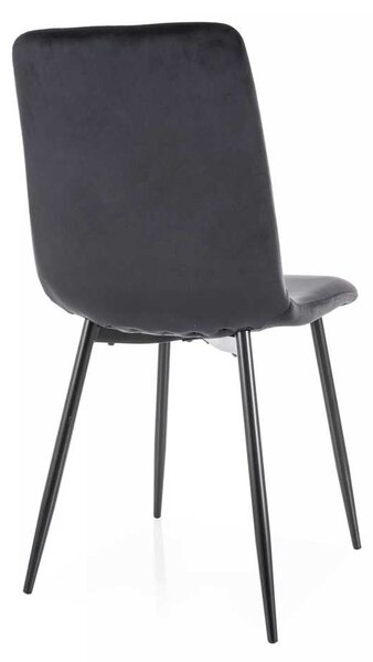 Jídelní židle Freville Velvet, černá