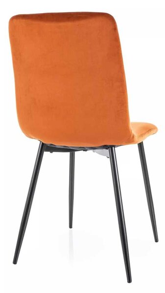 Jídelní židle Freville Velvet, oranžová