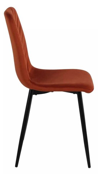 Jídelní židle Freville Velvet, oranžová