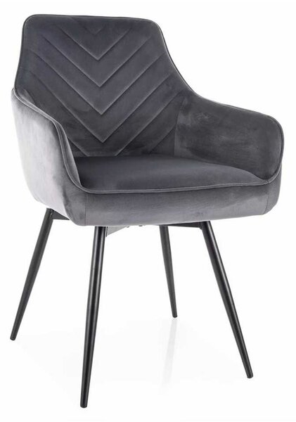 Jídelní židle Montale Velvet, šedá