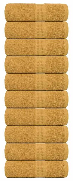 Ručníky FROGN 10 ks zlaté 30x30 cm 360 g/m² 136802