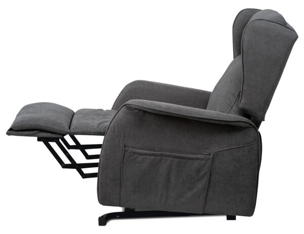 Polohovací křeslo šedé, elektrické TV-1190 GREY2