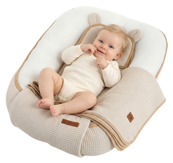 Hnízdečko (kokon) pro miminko - BABYMAM AIR 3D SAFE SLEEP SET - béžové