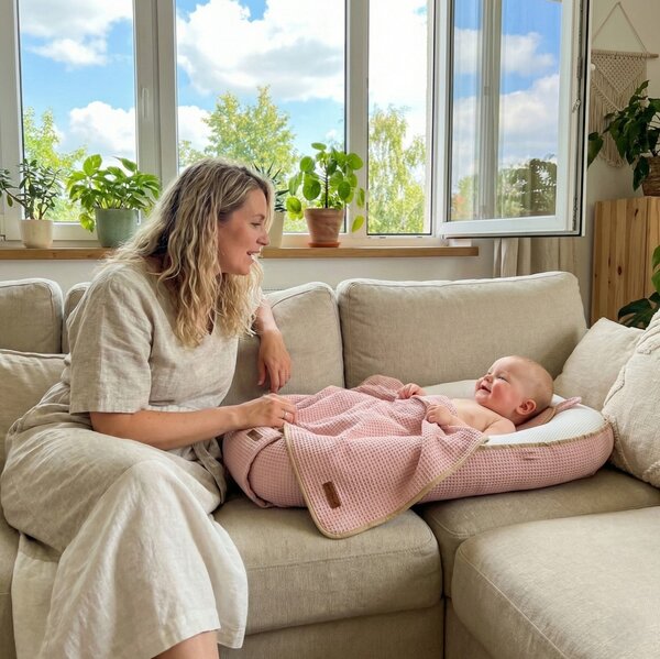 Hnízdečko (kokon) pro miminko - BABYMAM AIR 3D SAFE SLEEP SET - růžové
