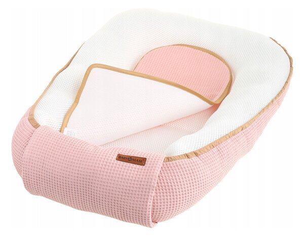 Hnízdečko (kokon) pro miminko - BABYMAM AIR 3D SAFE SLEEP SET - růžové