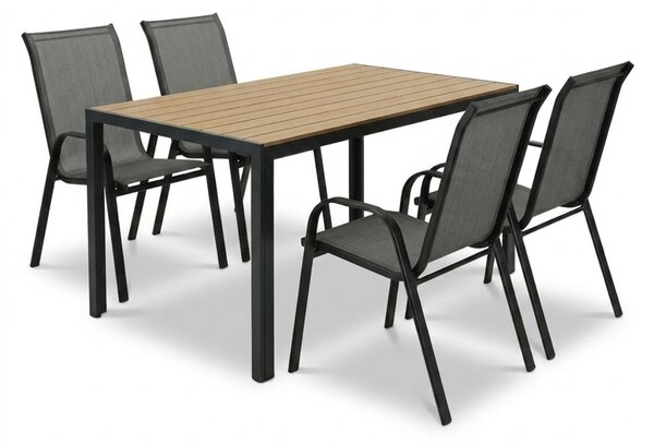 Vikio Venkovní zahradní set 150x90 pro 4 osoby DK302-P přírodní