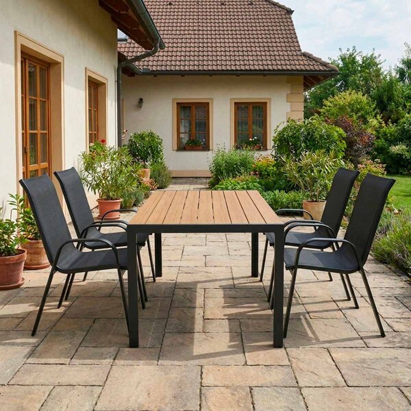 Vikio Venkovní zahradní set 150x90 pro 4 osoby DK302-P přírodní