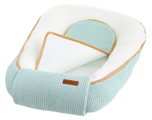 Hnízdečko (kokon) pro miminko - BABYMAM AIR 3D SAFE SLEEP SET - šalvějové