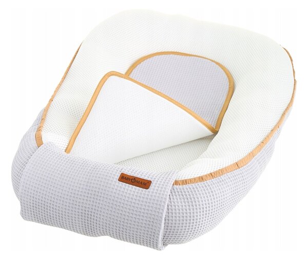 Hnízdečko (kokon) pro miminko - BABYMAM AIR 3D SAFE SLEEP SET - šedé