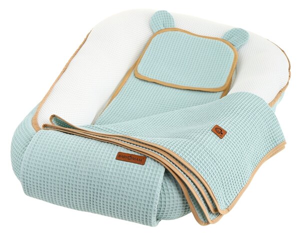Hnízdečko (kokon) pro miminko - BABYMAM AIR 3D SAFE SLEEP SET - šalvějové