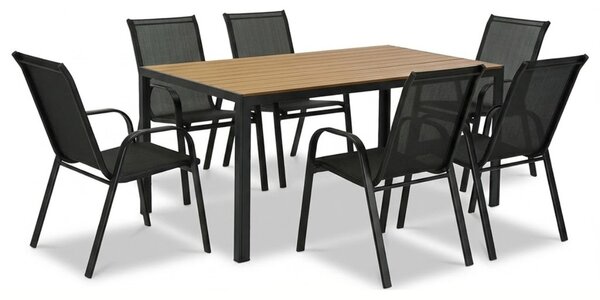 Vikio Venkovní zahradní set 150x90 pro 6 osob DK304-P přírodní