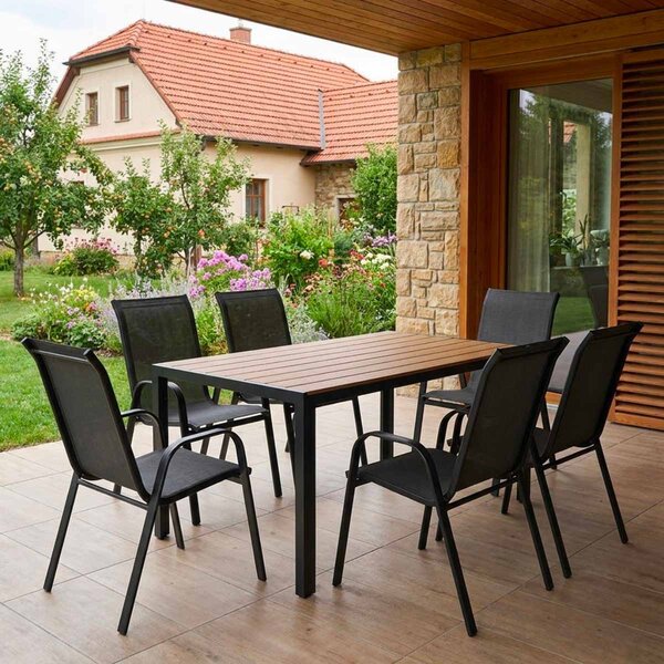 Vikio Venkovní zahradní set 150x90 pro 6 osob DK304-P přírodní