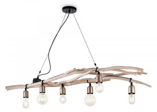 Ideal Lux 180922 závěsné stropní svítidlo Driftwood 6x60W|E27