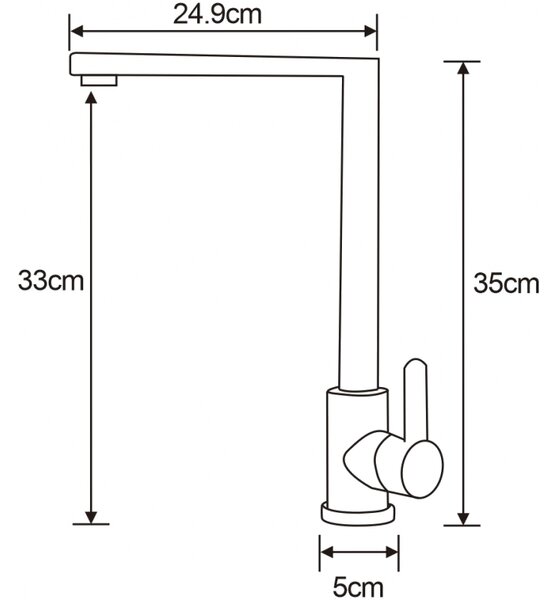 Mexen Gina kuchyňská baterie, inox - 672300-99