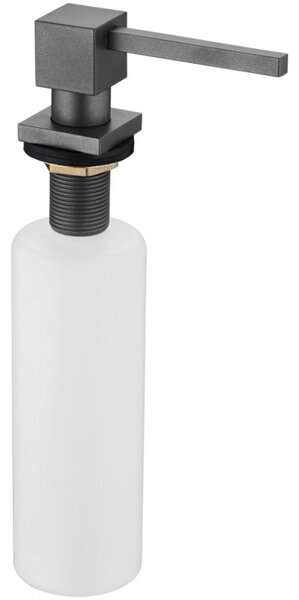Mexen příslušenství, hranatý dávkovač saponátu do kuchyňského dřezu, šedá, 6605320-61