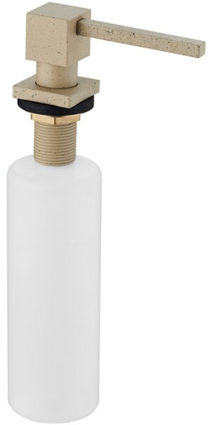 Mexen příslušenství, hranatý dávkovač saponátu do kuchyňského dřezu, béžová, 6605320-69