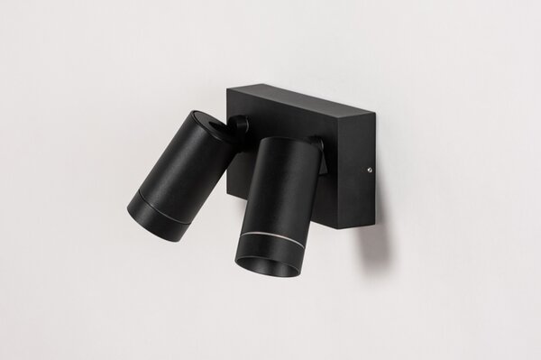 Nástěnné venkovní LED svítidlo s čidlem Vector Black 2 (LMD)