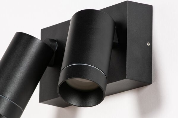 Nástěnné venkovní LED svítidlo s čidlem Vector Black 2 (LMD)