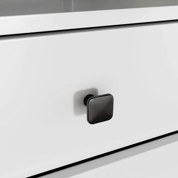 Designová komoda MAVRIEL se šuplíky - bílá / černá