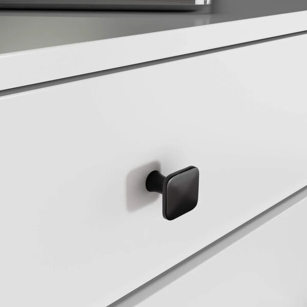 Designová šuplíková komoda MAVRIEL - bílá / černá