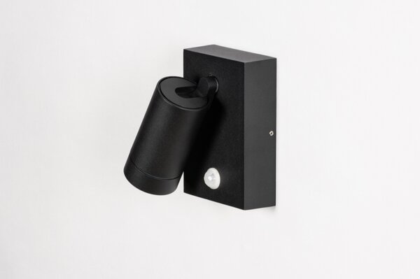 Nástěnné venkovní LED svítidlo s čidlem Vector Black (LMD)