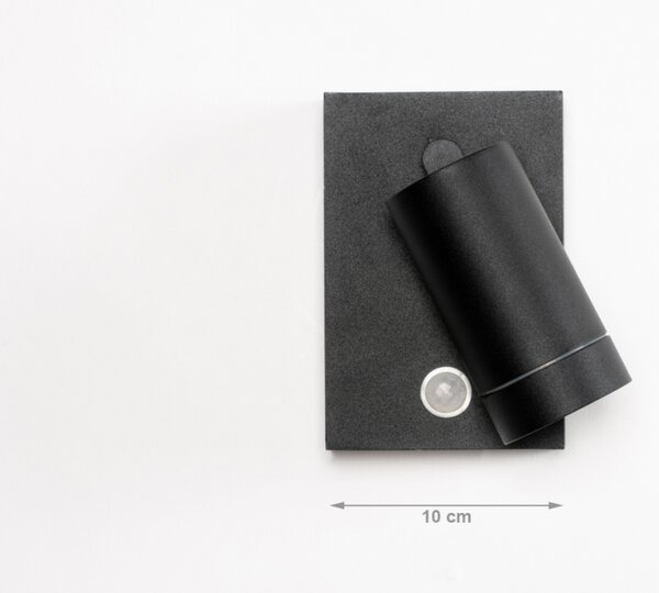 Nástěnné venkovní LED svítidlo s čidlem Vector Black (LMD)